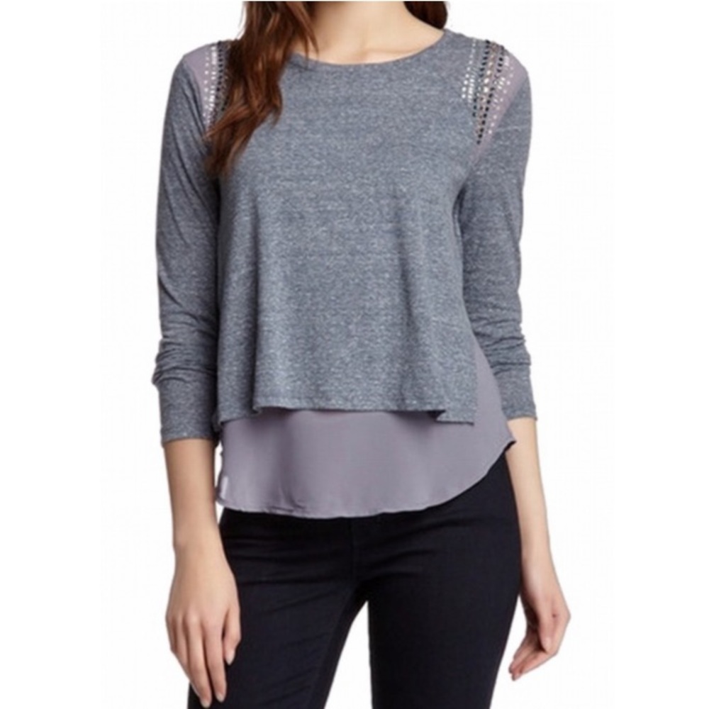 ⭐️ 3 for $20 Love on a Hanger Embellished Grey Long Sleeve S